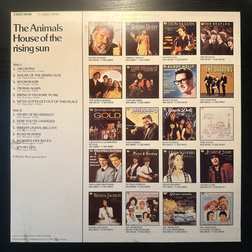 The Animals - House Of The Rising Sun (Голландия 1981г.)