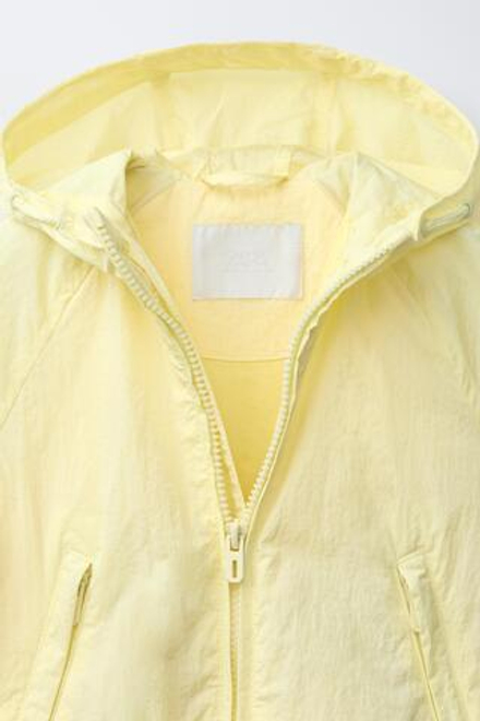 ZARA ЛЕГКИЙ ДОЖДЕВИК WATER REPELLENT, ЖЕЛТЫЙ