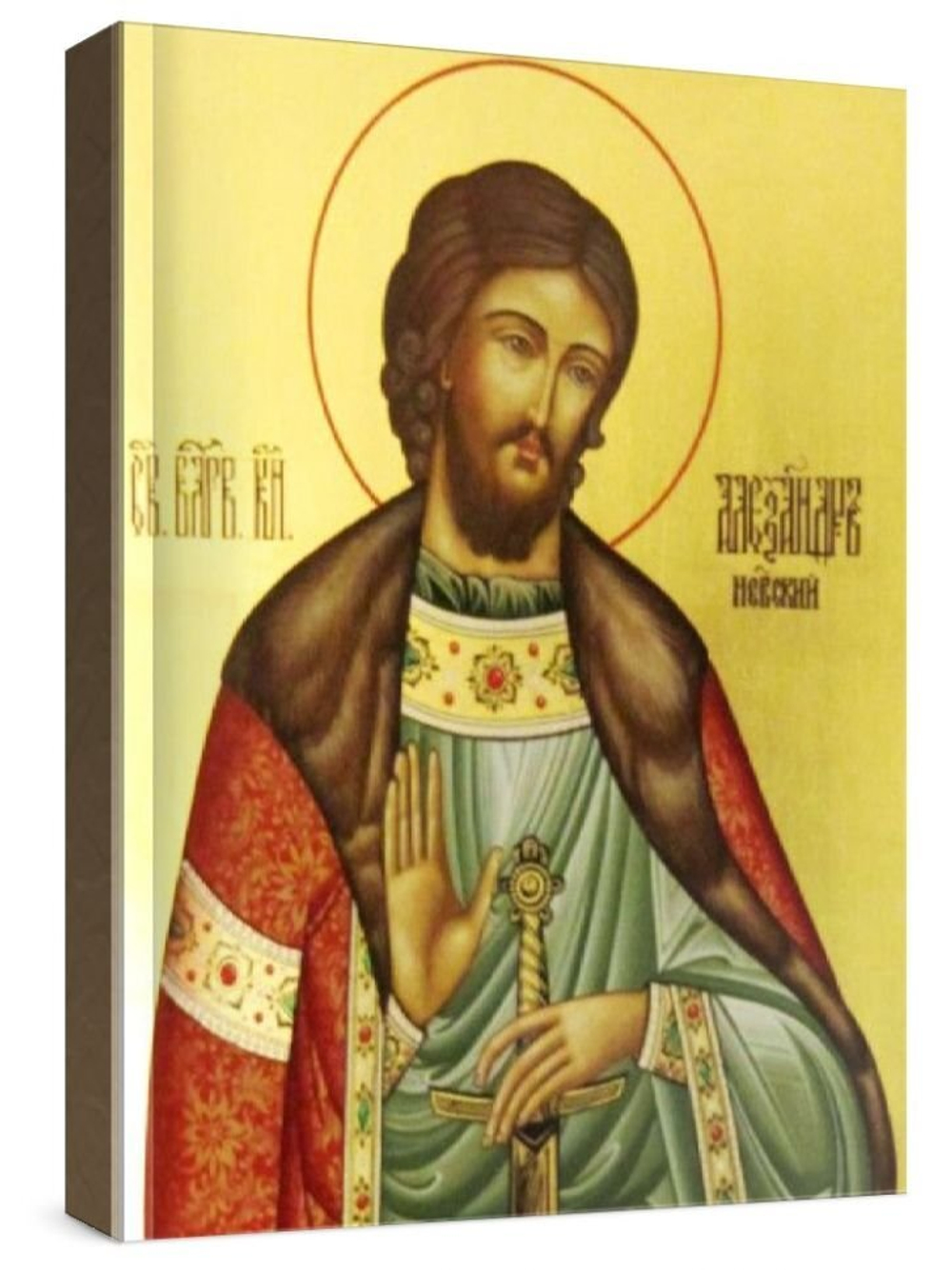 Александр Невский (рукописная икона)