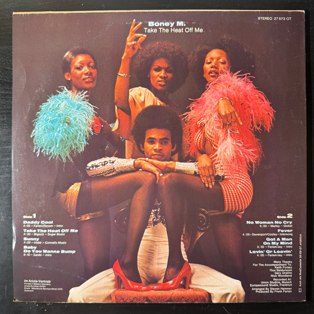 Boney M. ‎– Take The Heat Off Me (Германия 1977г.)Т
