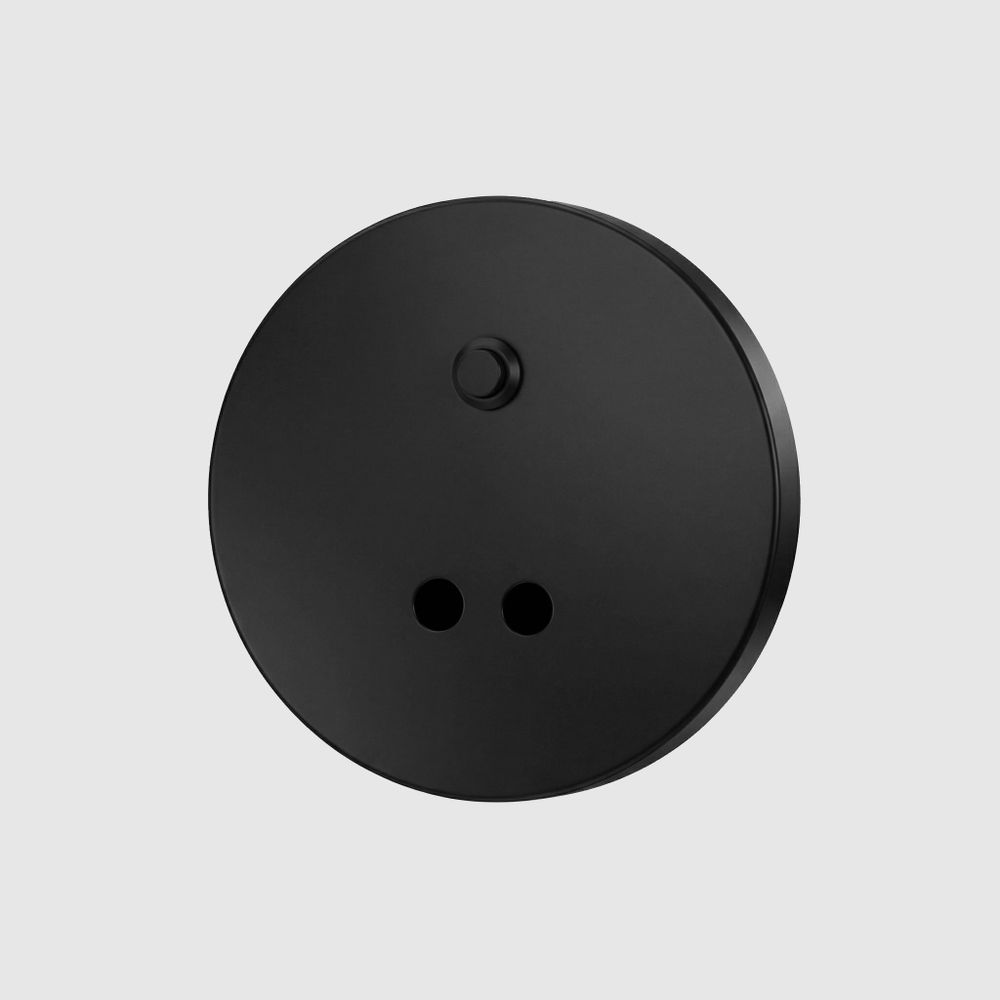 Смыв сенсорный/с кнопкой встраиваемый для унитаза алюминий NOFER 07292.N чёрный