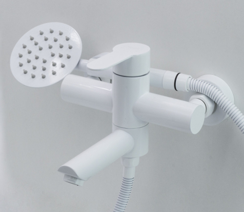 30032-F Смес. од. из НЕРЖ. для ванны (БЕЛЫЙ) HANSEN  (10/1шт)