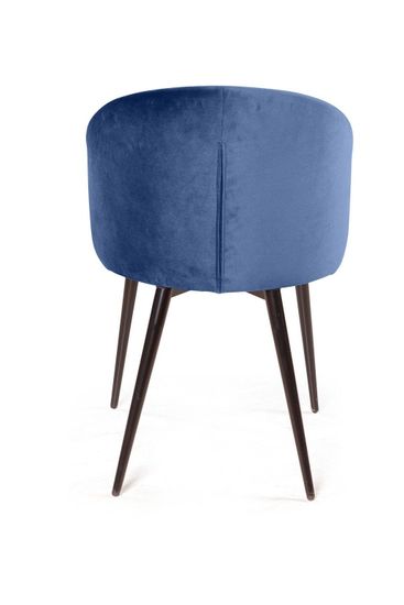 Стул Mont Blanc, бархат синий 29 / черный конус