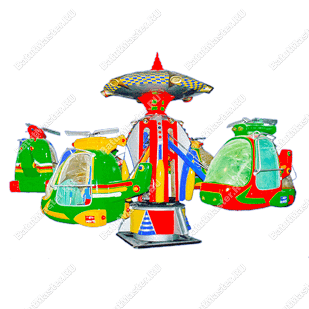 Электрическая Аттракцион карусель «Вертолетики 2», 6×6×3 м