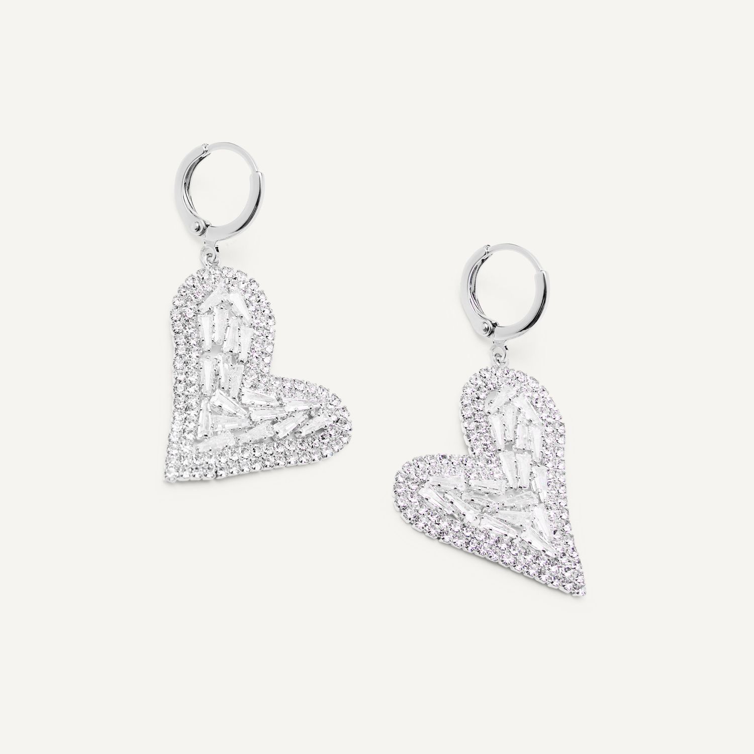 Серьги Heart Mosaic Earrings – Silver