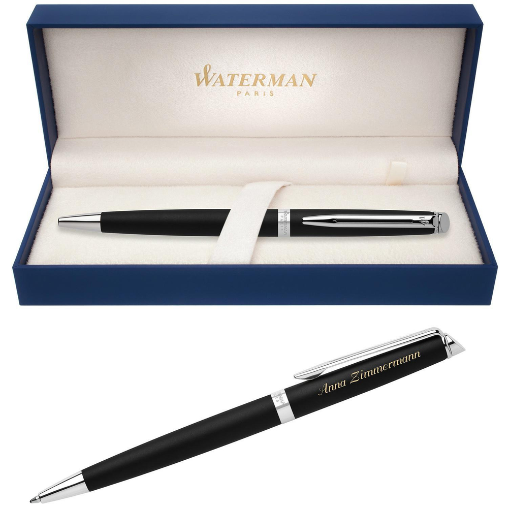 Шариковая ручка Waterman Hemisphere, цвет: MattBlack CT, стержень: Mblue