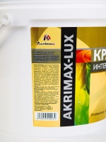 Краска интерьерная супербелая 1,5 кг AKRIMAX для стен и потолков, акриловая, быстросохнущая, матовое покрытие, белый