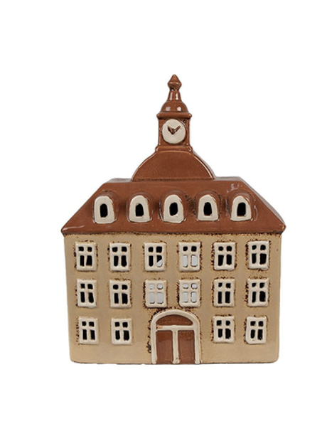 Подсвечник "Домик Амстердам с часами" 20x10x26 см от Clayre & Eef