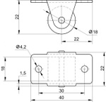 Колесо для мебели ролик для дивана 2 штуки