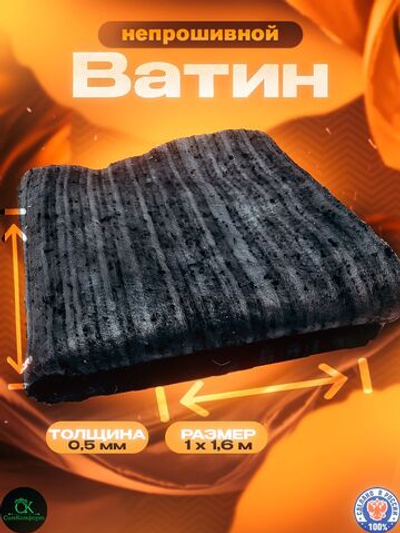 Ватин (войлок, утеплитель, теплоизоляция и шумоизоляция на спанбонде)