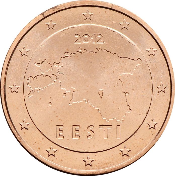 1 евроцент 2012 Эстония (1 euro cent)