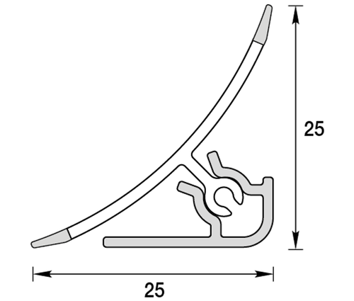 Плинтус для столешницы Идеал 25 мм 106 Мрамор бежевый 3000 мм