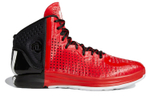 Adidas D Rose 4 Restomod round head lace-up fabric synthetic leather non-slip wear-resistant lightweight high-top basketball shoes men's red and black