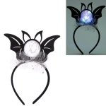 Ободок карнавльный «Helloween - Летучая мышь» с подсветкой