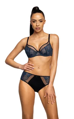 Бюстгальтер M-3758-2 Saddie Czarno-Granatowy