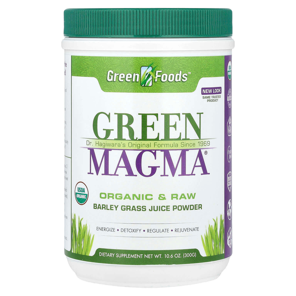 Green Foods, Green Magma, сок из зеленых побегов ячменя в порошке, 300 г (10,6 унции)