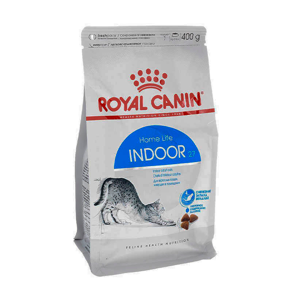 Роял Канин Индор 400 г Royal Canin Indoor 27 для взрослых кошек, живущих в помещении