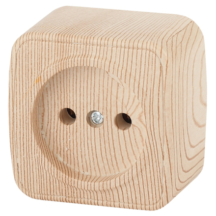 Розетка Intro Polo 3-201-11 2P 16А-250В IP20 ОУ сосна