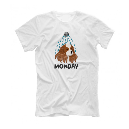 Футболка "Спаниель в понедельник"