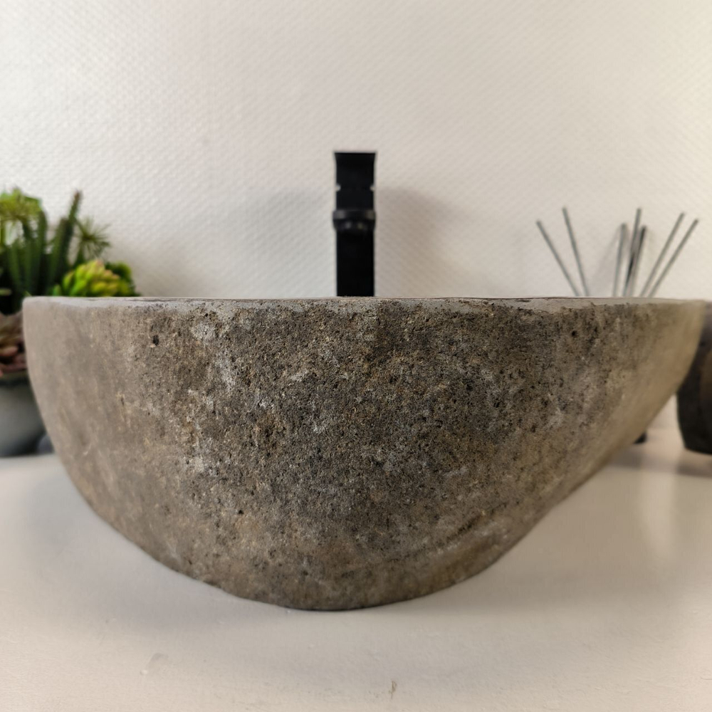 Каменная раковина из речного камня RS-05380 (53*49*15) 0857 из натурального камня