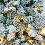 Ёлка «Снежные огни» 210 см, ПВХ с белым напылением 310 ламп LED (1222 ветки)