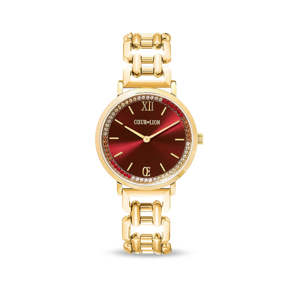 Комплект Coeur de Lion Gold-Red часы и браслет 7652/53-1603