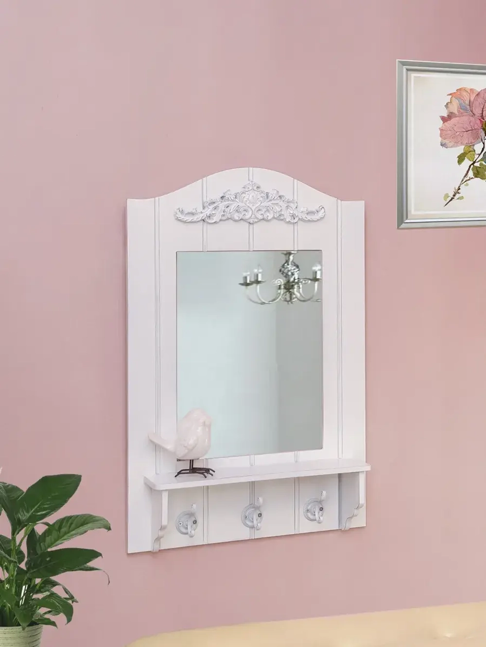 Зеркало настенное с полкой "Прованс"