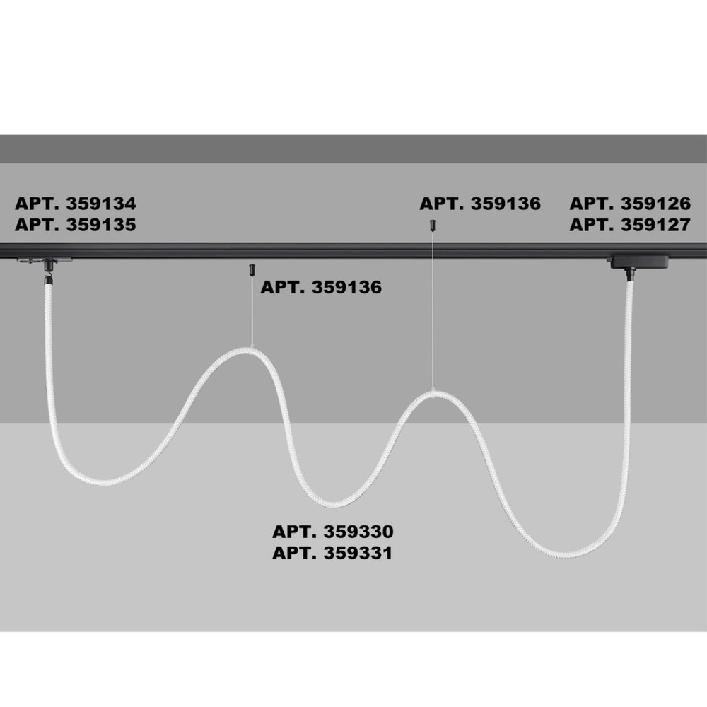 359331 KONST NT24 066 черный Светильник светодиодный IP20 LED 4000K 38W 170-265V 3360Лм RAMO