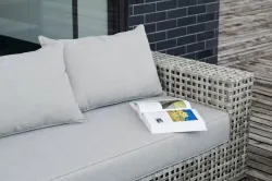 "Тито" диван из искусственного ротанга трехместный, цвет серый