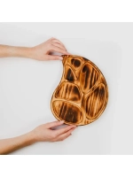 Деревянная менажница "Лист" из кедра