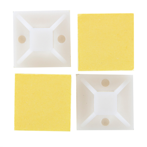 Монтажная база Крепеж самоклеящийся, 18*18 мм, Белый, 1 шт.