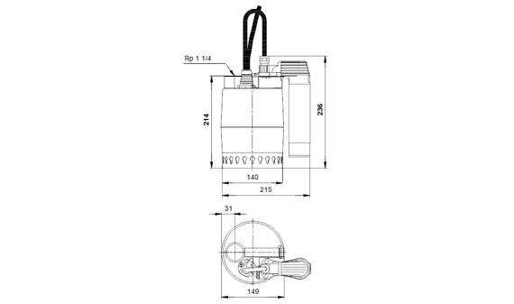 Дренажный насос Grundfos UNILIFT KP 150-AV1