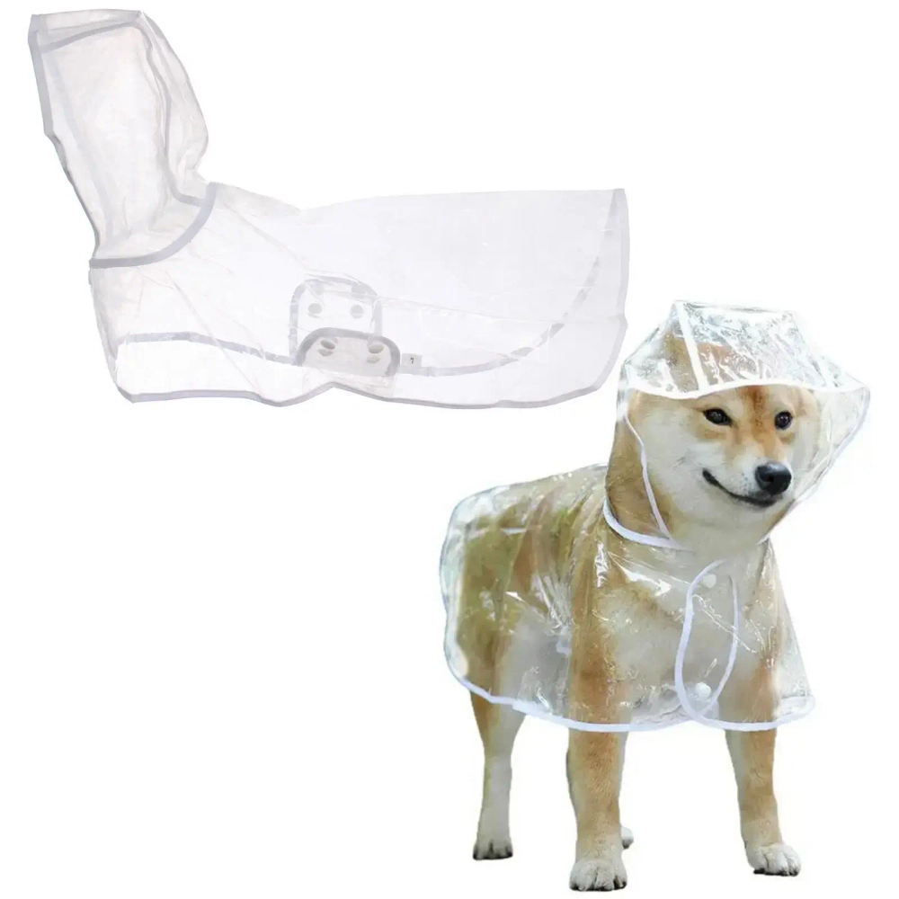 Дождевик для мелких пород собак «KOMFORT», прозрачный, р L