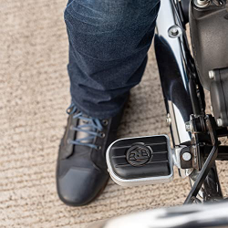 Комплект подножек Royal Enfield, тип - "Deluxe", серебристого цвета, арт. KXA00030