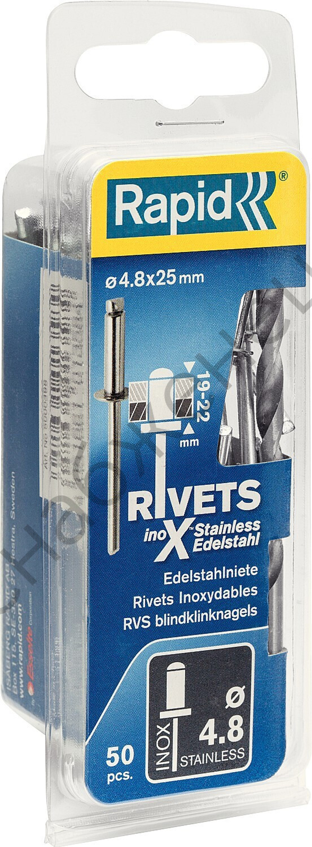 RAPID 4.8х25 мм, 50 шт, Нержавеющая заклепка (5000398)
