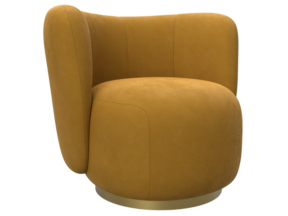 Кресло Лига-072, велюр BRUT 10 желтый, Велюр, 131003