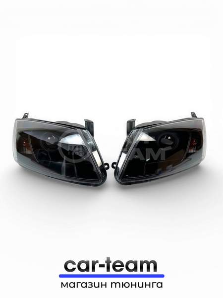 Фары на Лада Гранта передние с Bi LED модулями 3.0 дюйма, черная маска (под ключ)