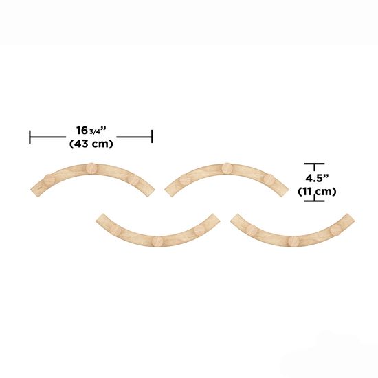 Вешалка настенная slinka, натуральное дерево