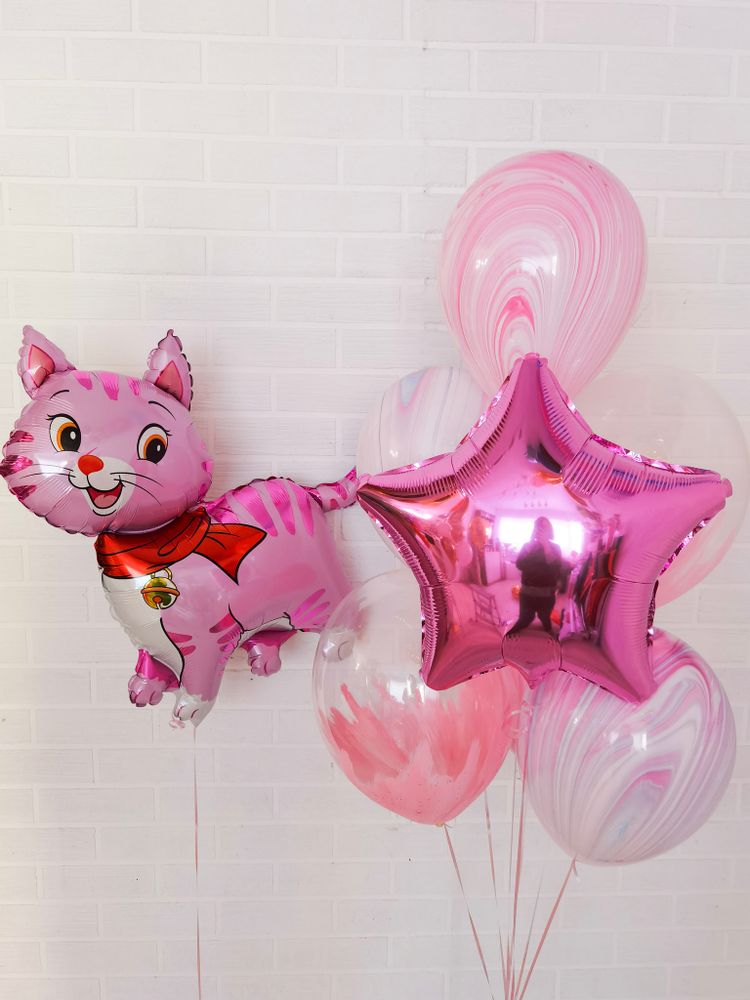 Набор шаров № 192 &quot;Розовая кошка&quot;