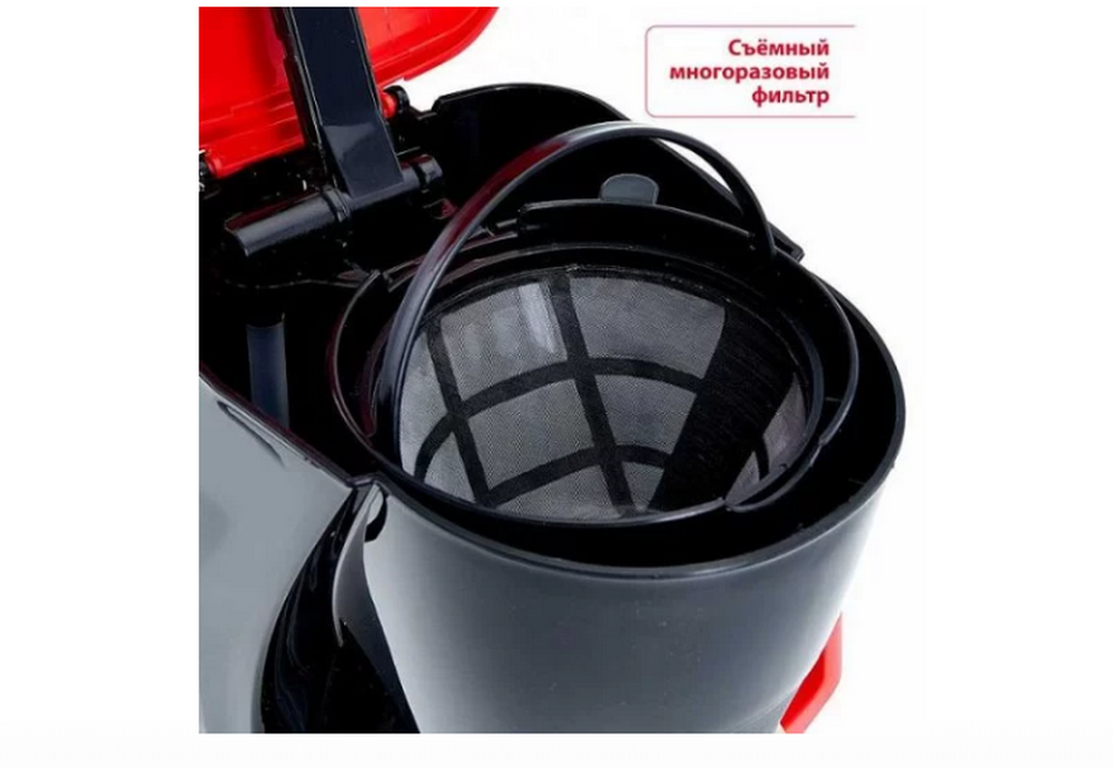 Кофеварка Василиса черный с красным КВ1-600