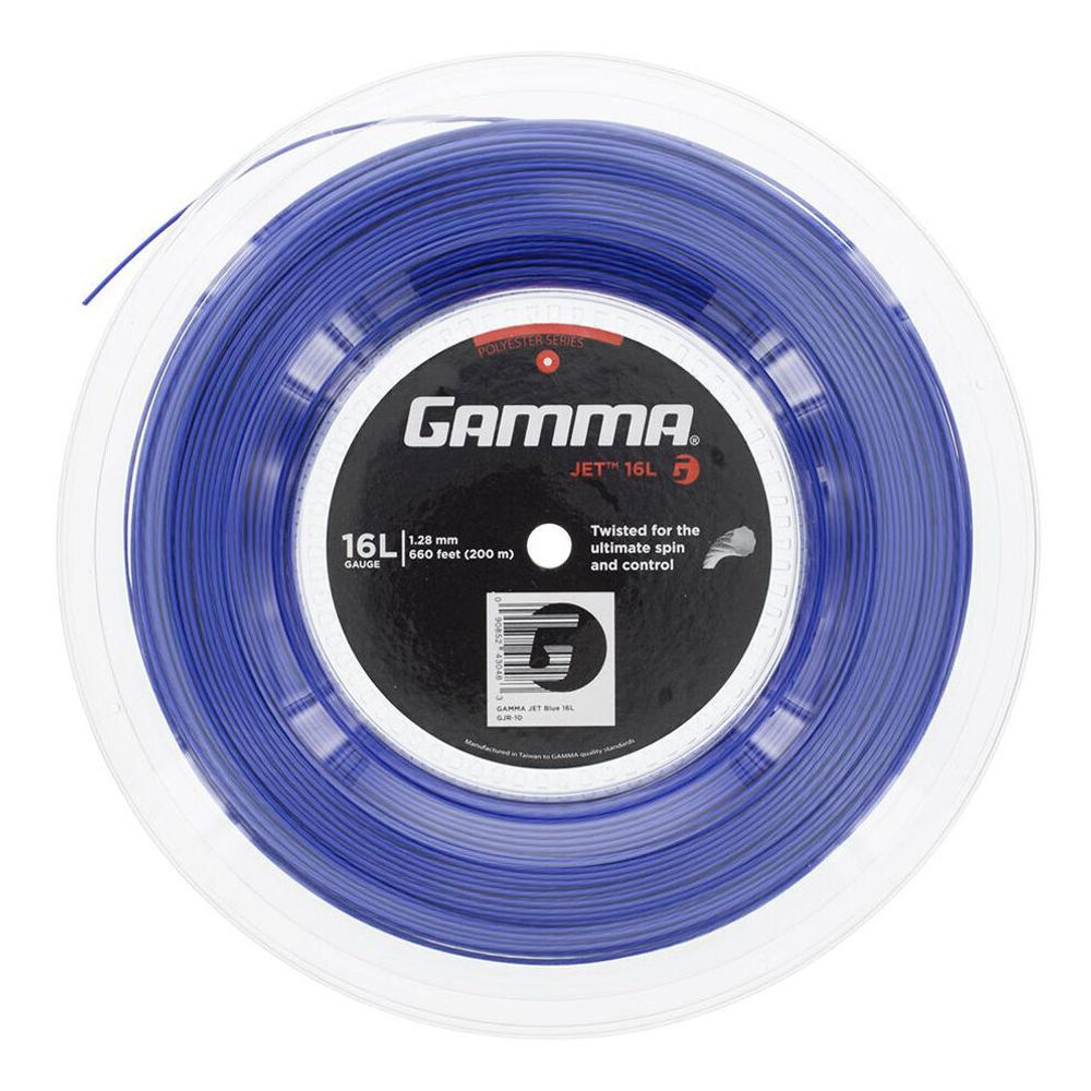 Струны теннисные Gamma Jet String Reel 200m - Blue
