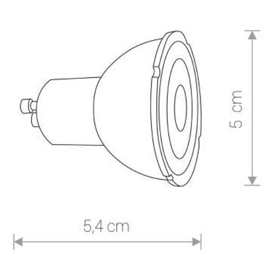 Лампа светодиодная GU10 7W 4000K чёрная 8347