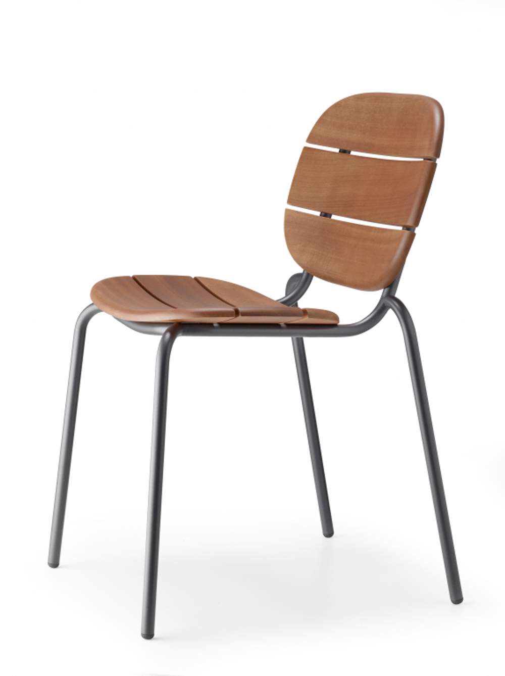 Стул деревянный Scab Design Si-Si Wood, антрацит, красное дерево