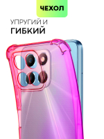 Чехол BROSCORP для Honor X6;Honor X8 5G (арт. HW-HX6-HARD-TPU-PINK-PURPLE)