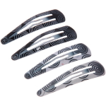 Зажимы для волос детские 10шт «ЭЛЬСА», цвет чёрный / белый, 4.5см (блистер и пакет)