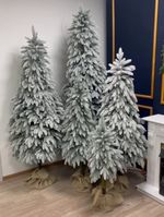 Заснеженная елка на ножке «Иветта» (Литая хвоя) 180 см / 1,8 м