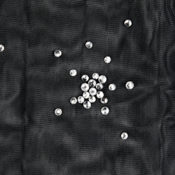 Перчатки длинные черные с камнями