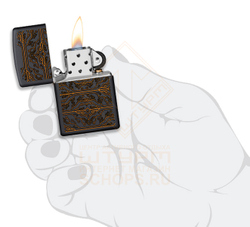 Зажигалка Zippo 49572 Circuit Pattern, Black Matte