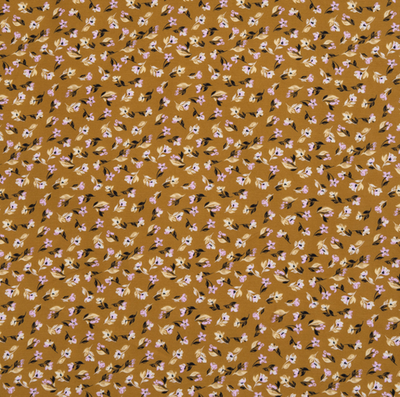 Атлас Армани стрейч принт, 90 гр/м2, 145 см, горчичный