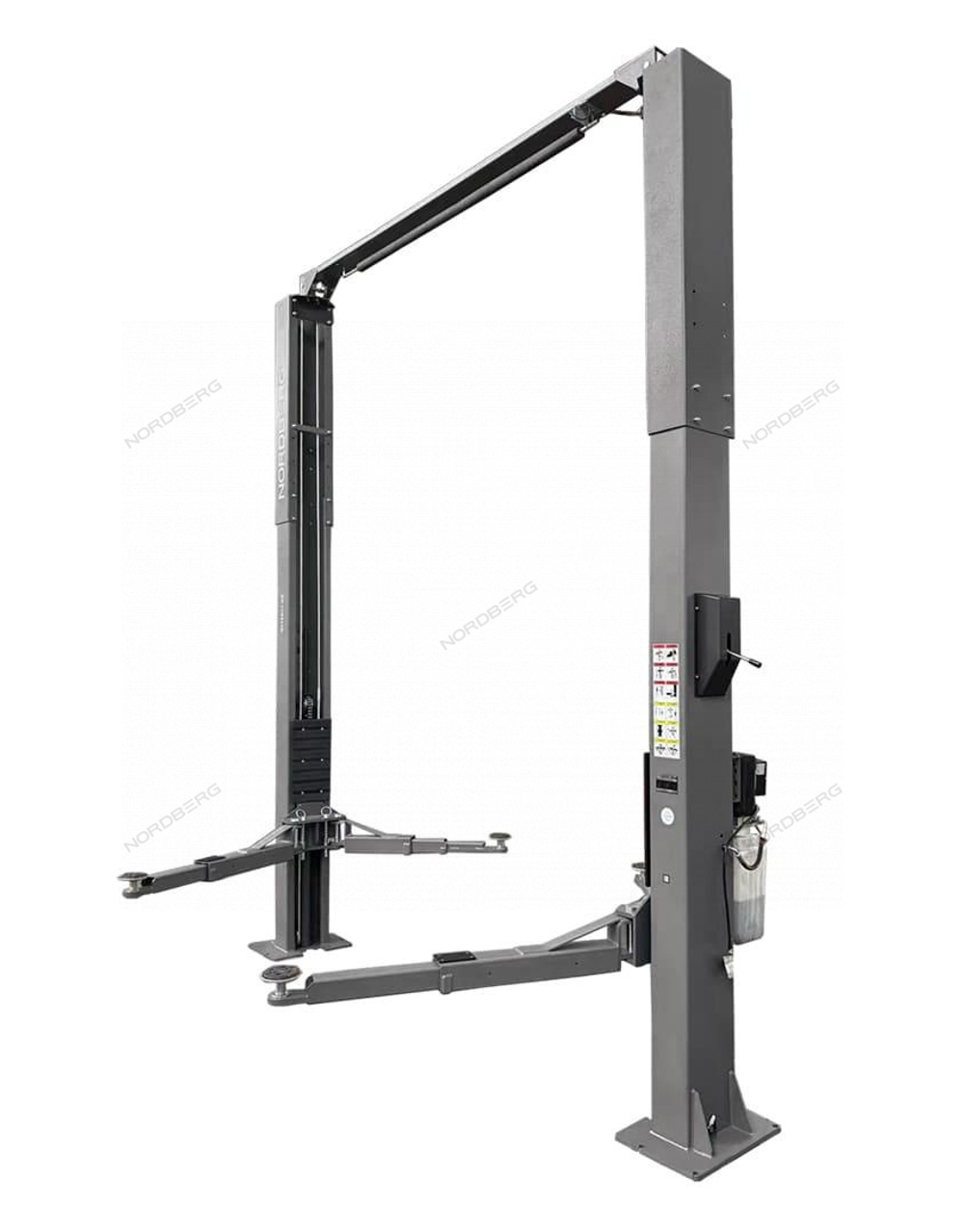 Подъемник двухстоечный 4 т, верхняя синхронизация, H=4,1 м, 220 В, серый NORDBERG N4124H1-4G_220